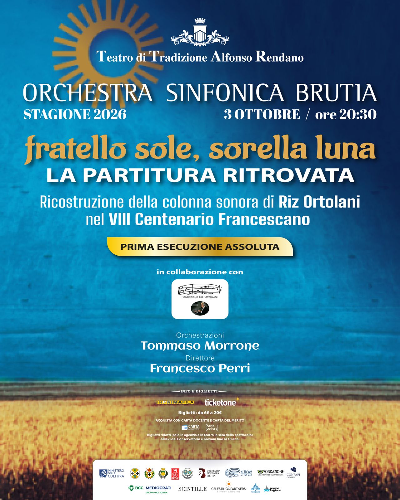 Fratello sole, sorella luna - La partitura ritrovata - Prima esecuzione assoluta